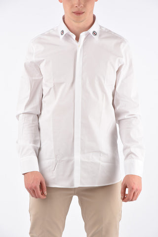 Camicia Slim Fit con Colletto Stampato