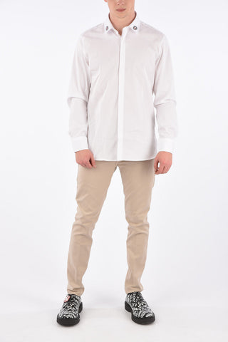 Camicia Slim Fit con Colletto Stampato