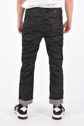 20cm Low Rise Jeans with Velvet Details