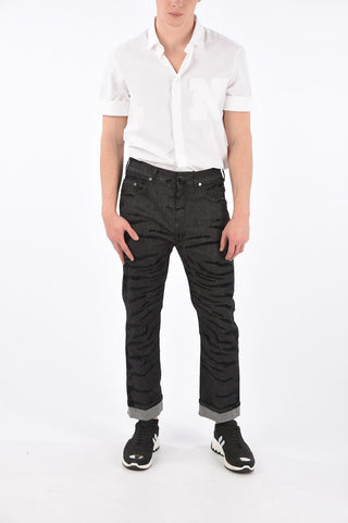 20cm Low Rise Jeans with Velvet Details