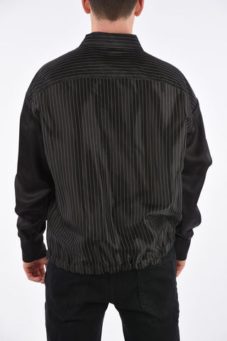 Pinstripe Shirt with Elastic Cuff