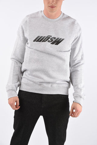 Printed Oversized Crew-Neck Sweatshirt