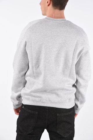 Printed Oversized Crew-Neck Sweatshirt