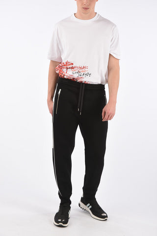 Neoprene Skinny Fit Pants with Side Bands
