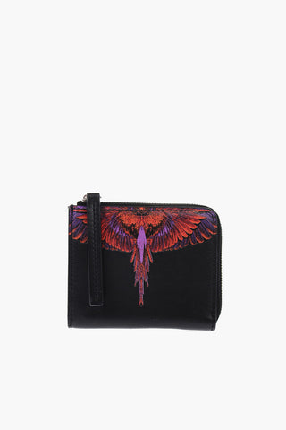 Leather RED WINGS Zip Around Mini Wallet