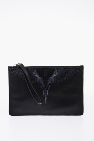Leather BLACK WINGS Pouch