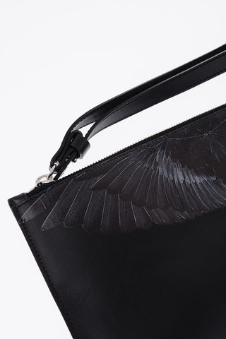 Leather BLACK WINGS Pouch