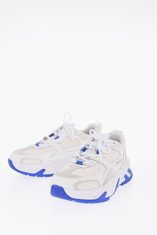 Leather and Fabric L C-RUN 3000 Sneakers