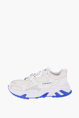 Leather and Fabric L C-RUN 3000 Sneakers