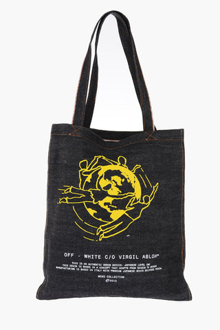 denim UNIVERSAL KEY shopping bag