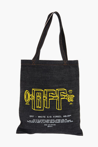 denim UNIVERSAL KEY shopping bag