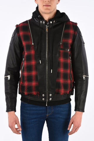Leather L-NORMAN Jacket with Hood