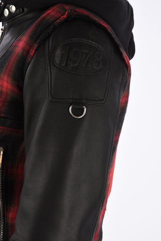 Leather L-NORMAN Jacket with Hood