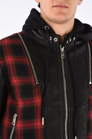 Leather L-NORMAN Jacket with Hood
