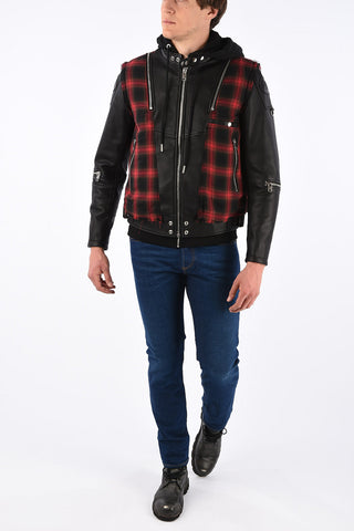 Leather L-NORMAN Jacket with Hood