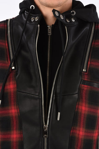 Leather L-NORMAN Jacket with Hood
