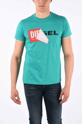 Logo Print T-DIEGO-QA Crewneck T-Shirt