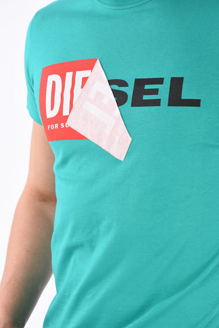 Logo Print T-DIEGO-QA Crewneck T-Shirt