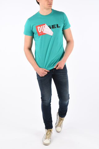 Logo Print T-DIEGO-QA Crewneck T-Shirt