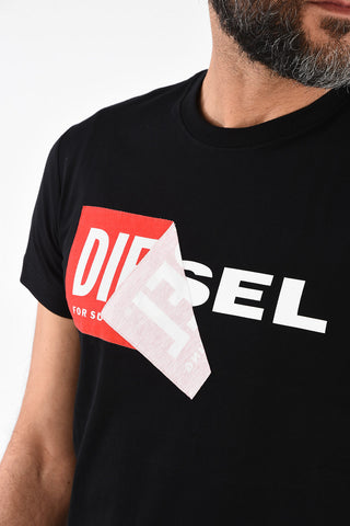 Logo Print T-DIEGO-QA Crewneck T-Shirt