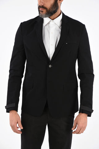 Notch Lapel Blazer with Zipped Pocket 