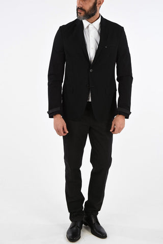 Notch Lapel Blazer with Zipped Pocket 