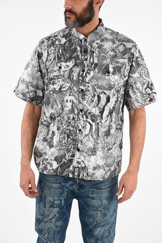 Camicia S-WED-KAOS a Fantasia Manica corta