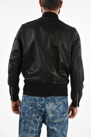 Leather L-JOSEPH Bomber with Zip Closure