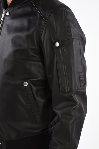 Leather L-JOSEPH Bomber with Zip Closure