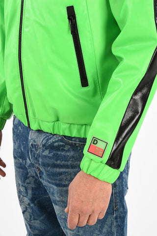 Leather L-CARRSY Jacket with Hood