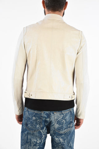 BLACK GOLD Suede Leather Vintage Effect L-CROME Jacket