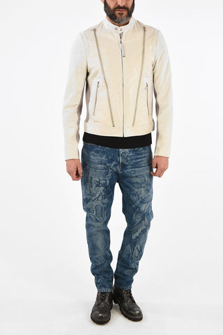 BLACK GOLD Suede Leather Vintage Effect L-CROME Jacket