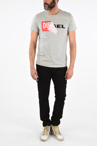Logo Print T-DIEGO-QA Crewneck T-Shirt