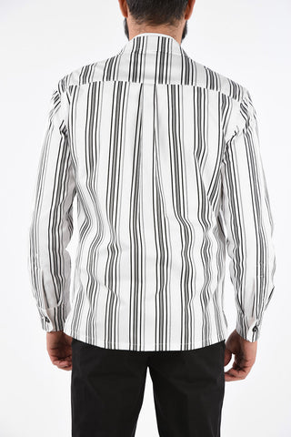 Double-Breasted Pencil Stripe Peak Lapel Blazer 