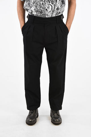 Double Pleats P-COOLE Pants with Belt Loops