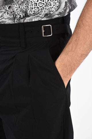 Double Pleats P-COOLE Pants with Belt Loops