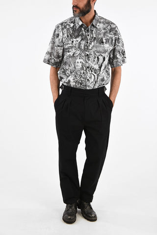 Double Pleats P-COOLE Pants with Belt Loops