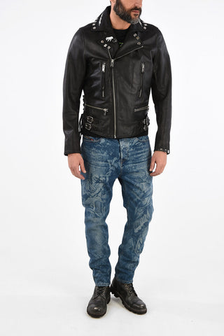 Leather L-GOTIV-A Biker Jacket