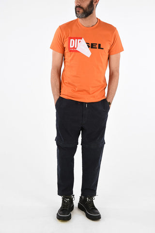 Logo Print T-DIEGO-QA Crewneck T-Shirt