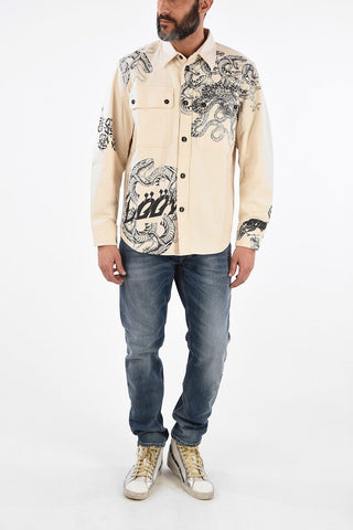 Camicia S-JESSY-P in Denim Stretch con Stampa