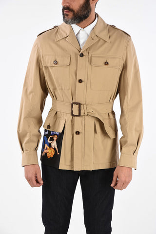 Multipocket Cropped Trench with Belt