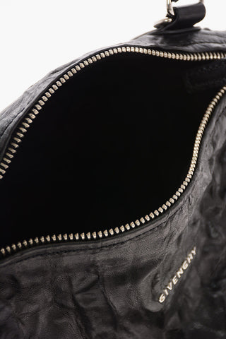 Leather PANDORA Bowler bag with Shoulder Strap