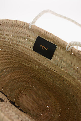 Rafia CLASSIC PANIER Maxi Basket Bag with “UH HUH” Embroidery