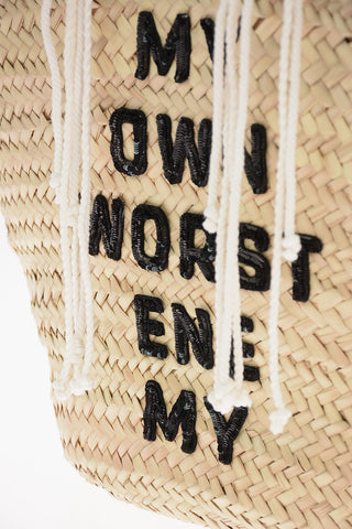 Rafia RETRO NOSTALGIA Maxi Basket Bag with Sequined Embroidery DAVID KRAMER