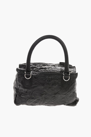 Leather PANDORA Bowler bag with Removable Shoulder Strap