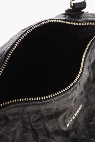 Leather PANDORA Bowler bag with Removable Shoulder Strap