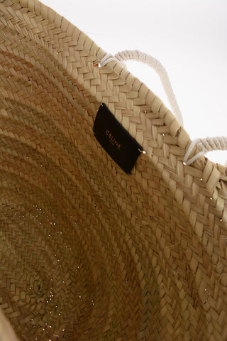 Rafia RETRO NOSTALGIA Maxi Basket Bag with Sequined Embroidery DAVID KRAMER