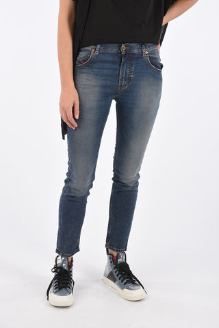 Regular Waist Super Skinny Fit D-ROISIN Cropped Jeans L32