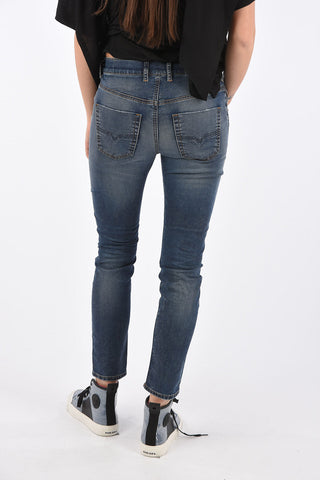 Jeans Cropped D-ROISIN Super Skinny Fit a Vita Regolare L32