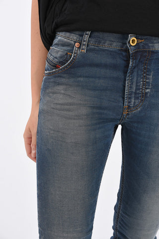 Regular Waist Super Skinny Fit D-ROISIN Cropped Jeans L32